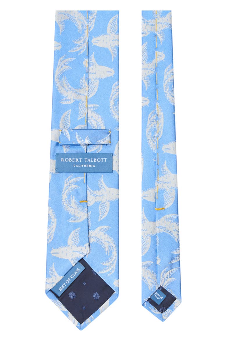 Robert Koi Fish Jacquard Best of Class Necktie, Alternate, color, Light Blue