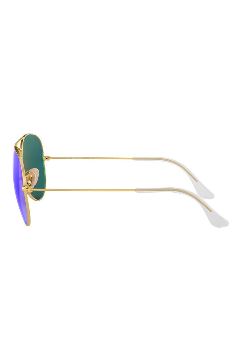 Standard Icons 58mm Mirrored Polarized Aviator Sunglasses, Alternate, color, GOLD/ BLUE MIRROR