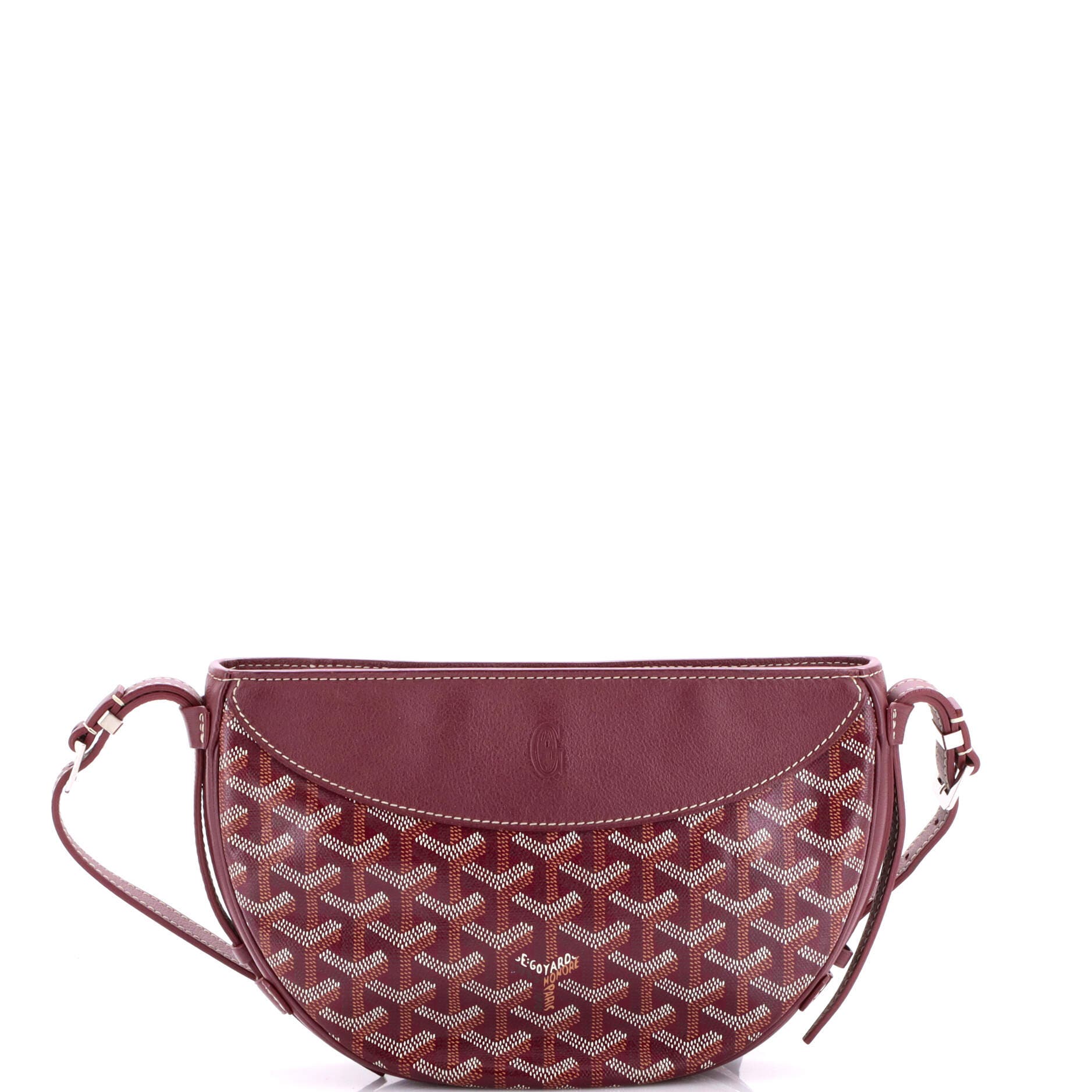 Pre-Owned Goyard Hirondelle Shoulder Bag Coated Canvas and Leather, Main, color, Red