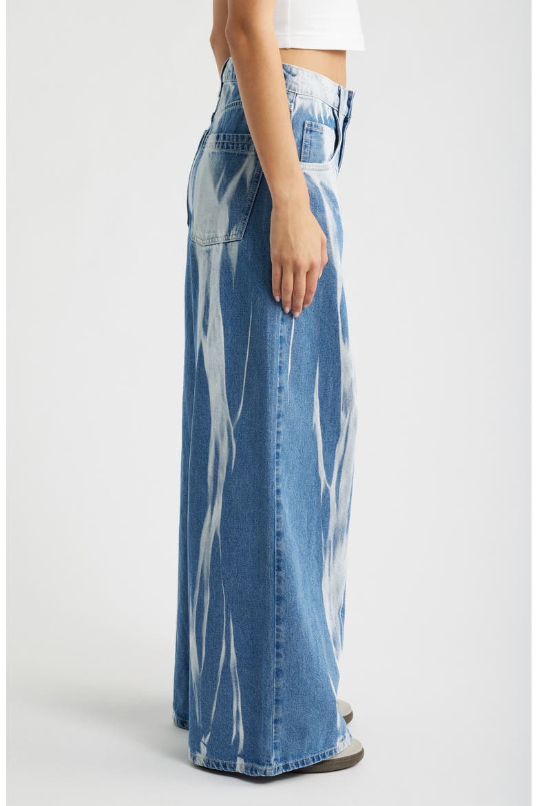 Relaxed Baggy Wide Leg Jeans, Alternate, color, SKY BLUE