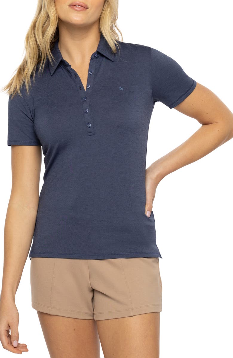 TravisMathew Featherweight Polo, Main, color, Heather Mood Indigo