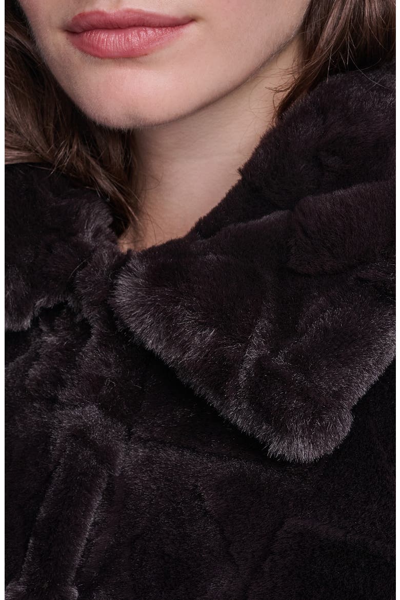 Faux Fur Coat, Alternate, color, CHOCOLATE