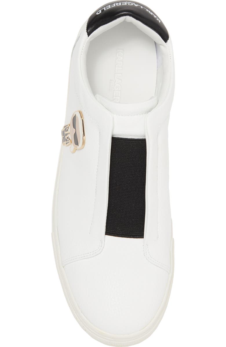 KARL LAGERFELD PARIS Ceci Slip-On Sneaker, Alternate, color, Bright White/ Black