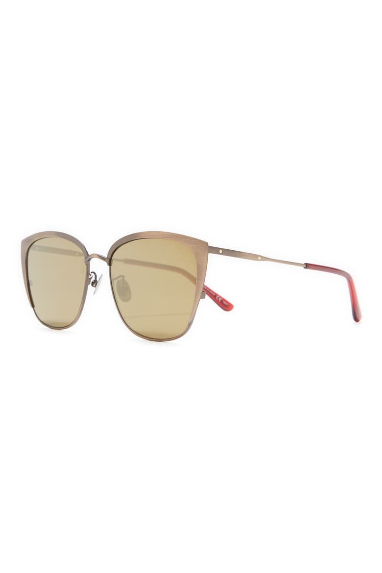 56mm Cat Eye Sunglasses, Alternate, color, BRONZE/MBZ