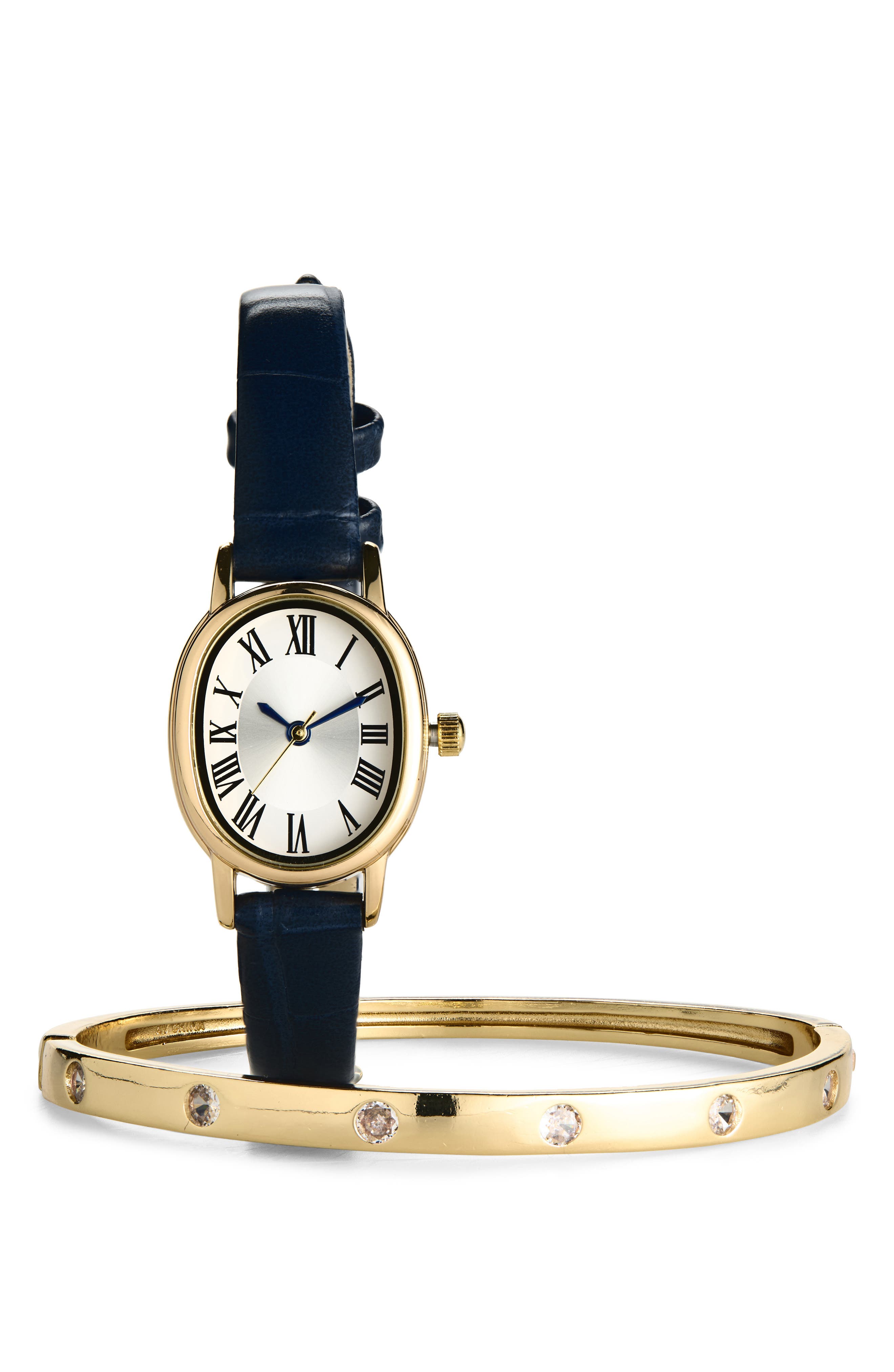 Leather Strap Watch Gift Set