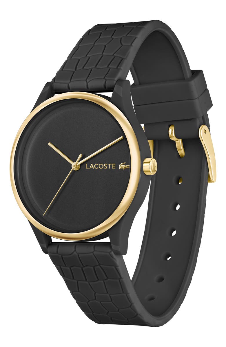 Lacoste Crocodelle Silicone Strap Watch, 36mm, Alternate, color, 