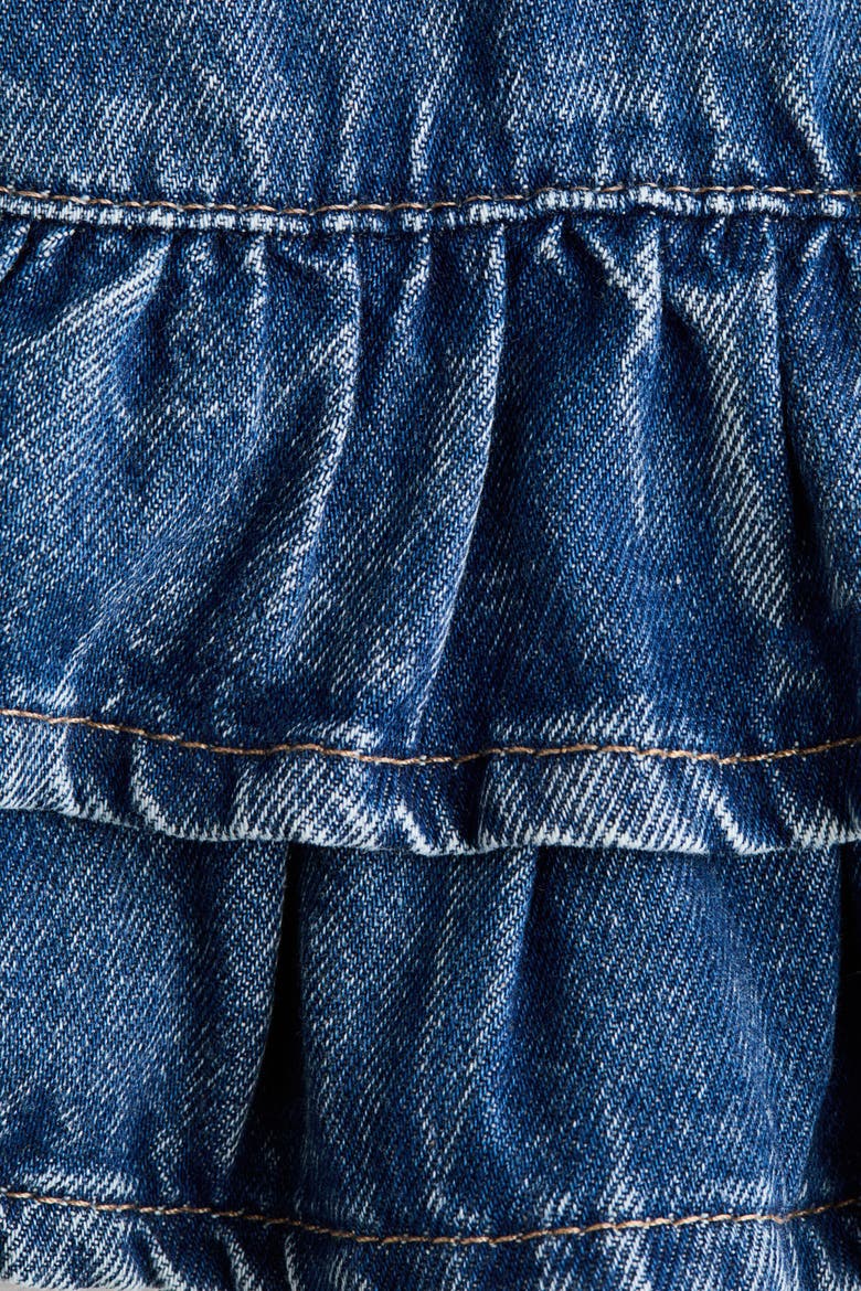 Denim Ruffle Skirt, Alternate, color, Denim blue