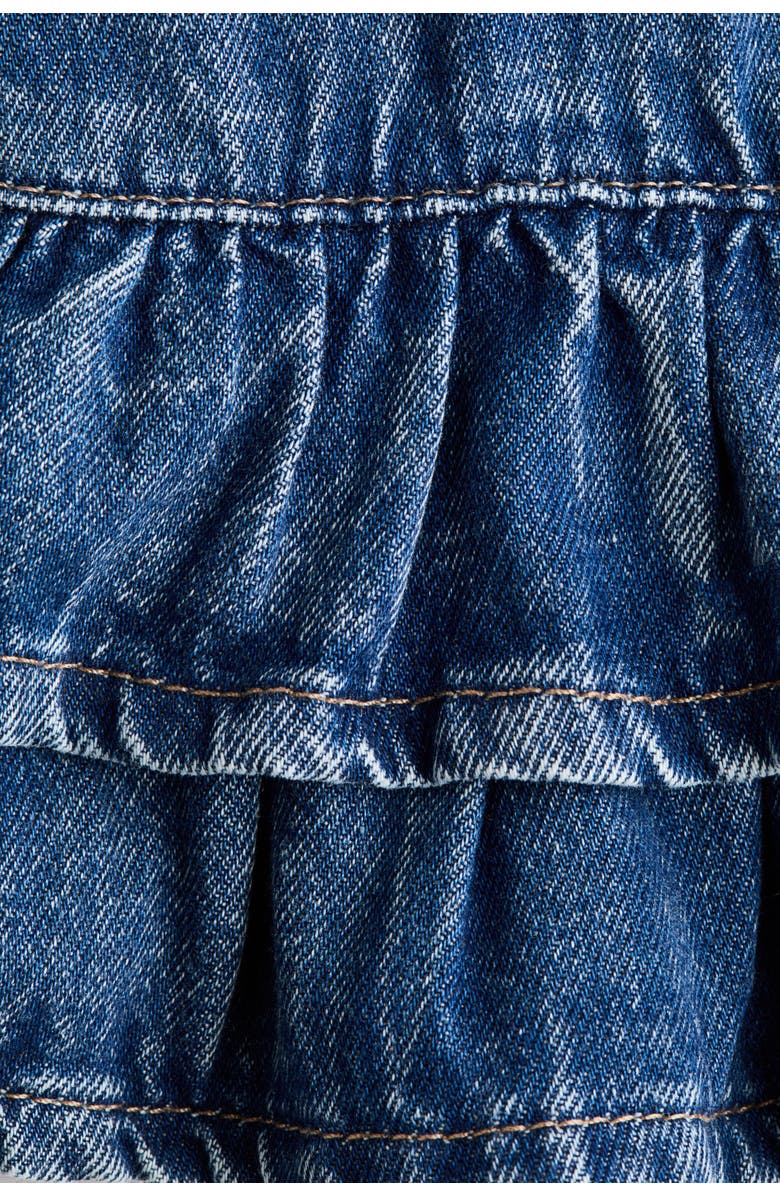 H&M Denim Frill Skirt, Alternate, color, Denim Blue