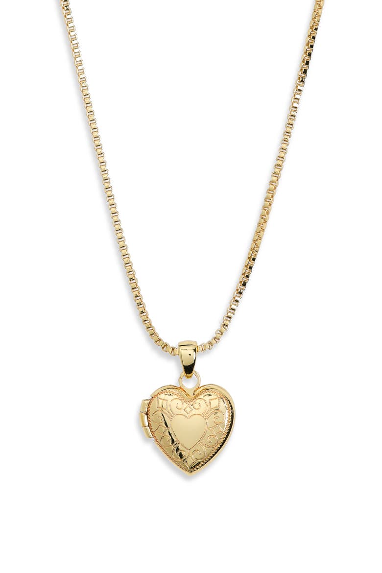 Ornate Locket Necklace, Alternate, color, GOLD