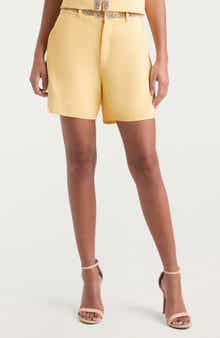 Cinq à Sept Samina Crystal Detail Stretch Cotton Shorts