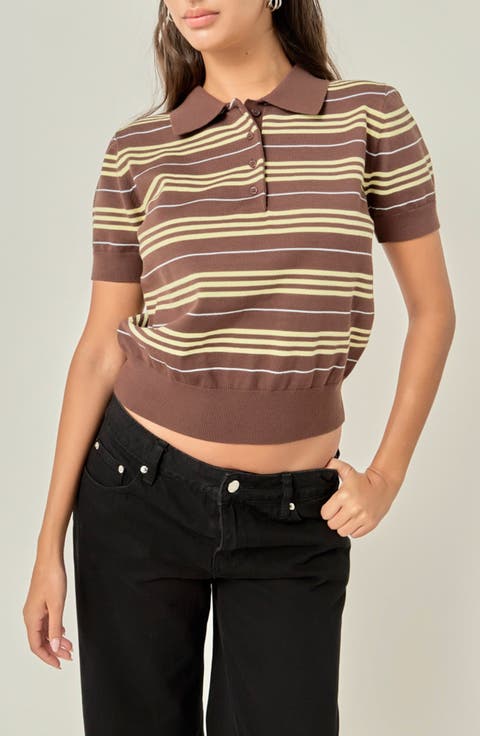 Stripe Polo Sweater