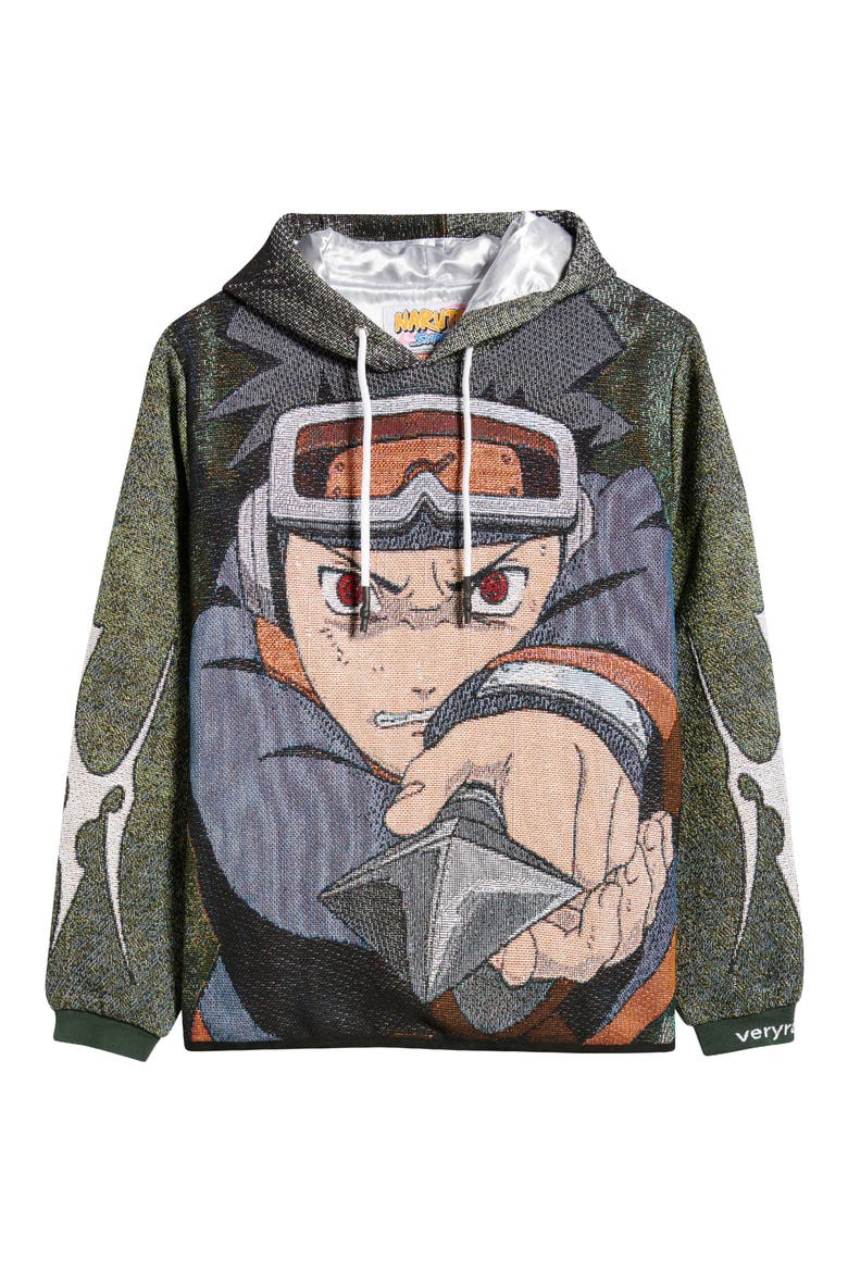 Kid Obito Jacquard Hoodie, Alternate, color, GREEN