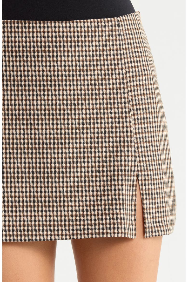 Plaid Miniskort, Alternate, color, BROWN PLAID