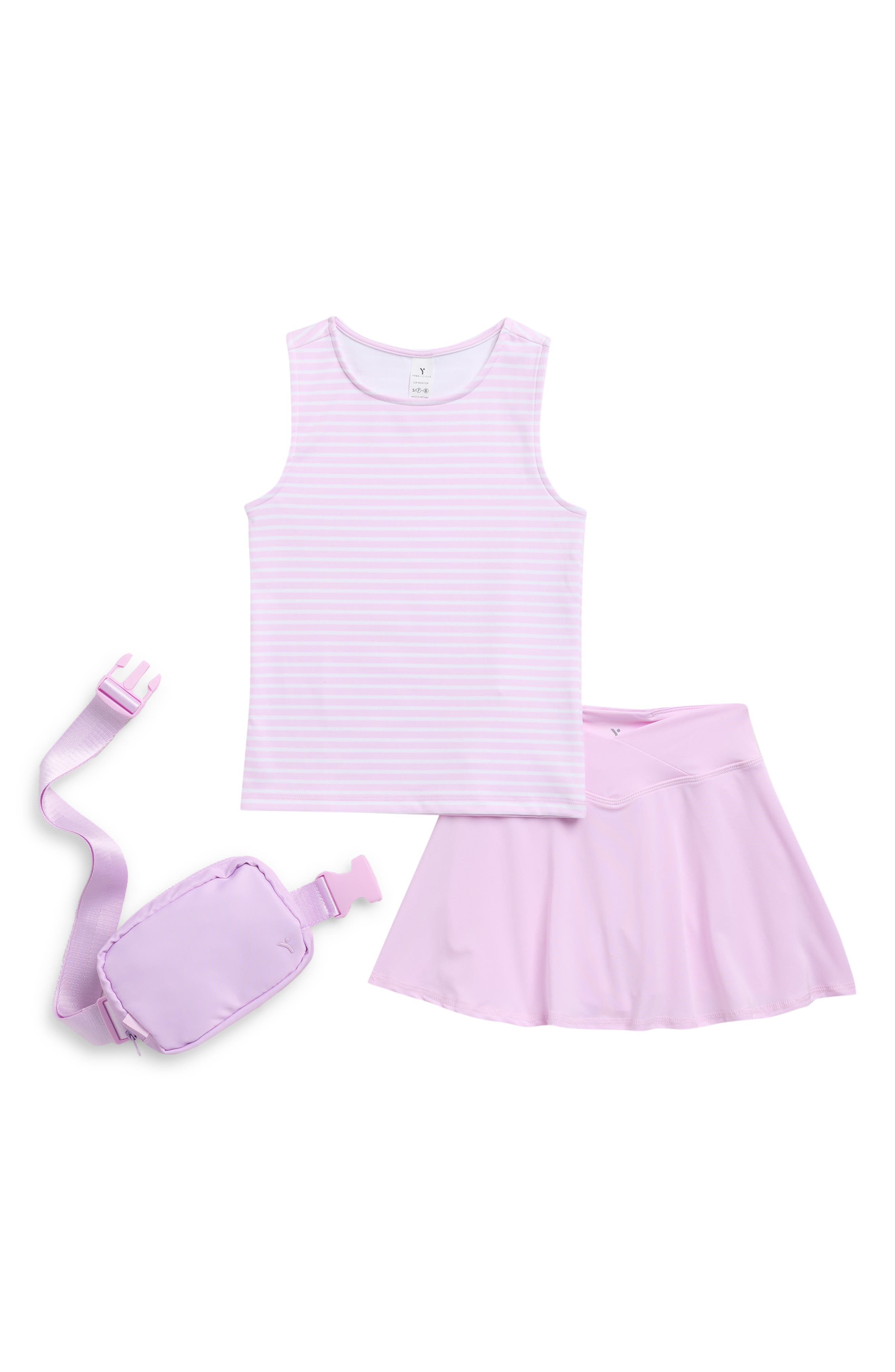 Kids' Lux Nicki Fitted Tank, Skirt & Belt Bag Set