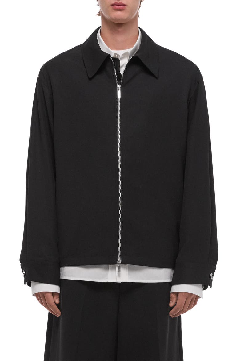 Wool Gabardine Jacket, Main, color, BLACK