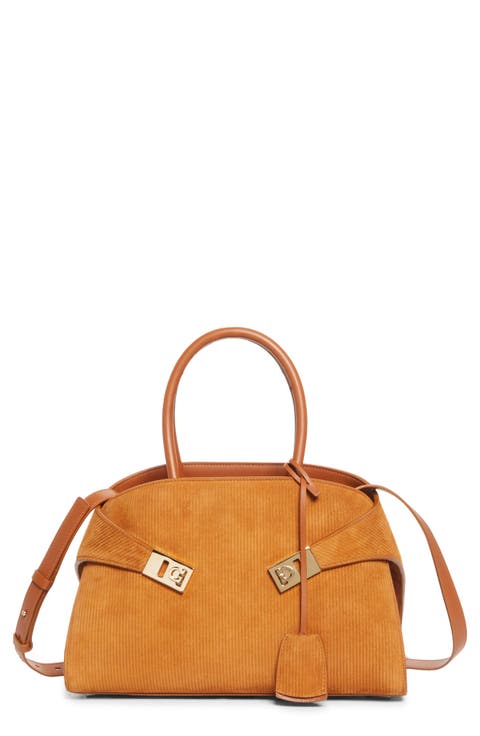 Hug Small Suede Top Handle Bag