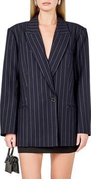 Endless Rose Oversize Pinstripe Blazer