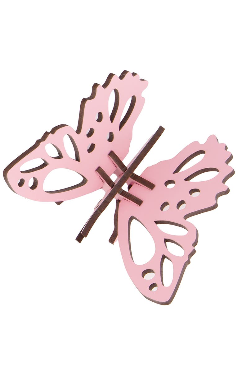 Little & Wood Woodlet Butterfly 3D Wooden Kit Set, Ages 6+, Alternate, color, Multicolored