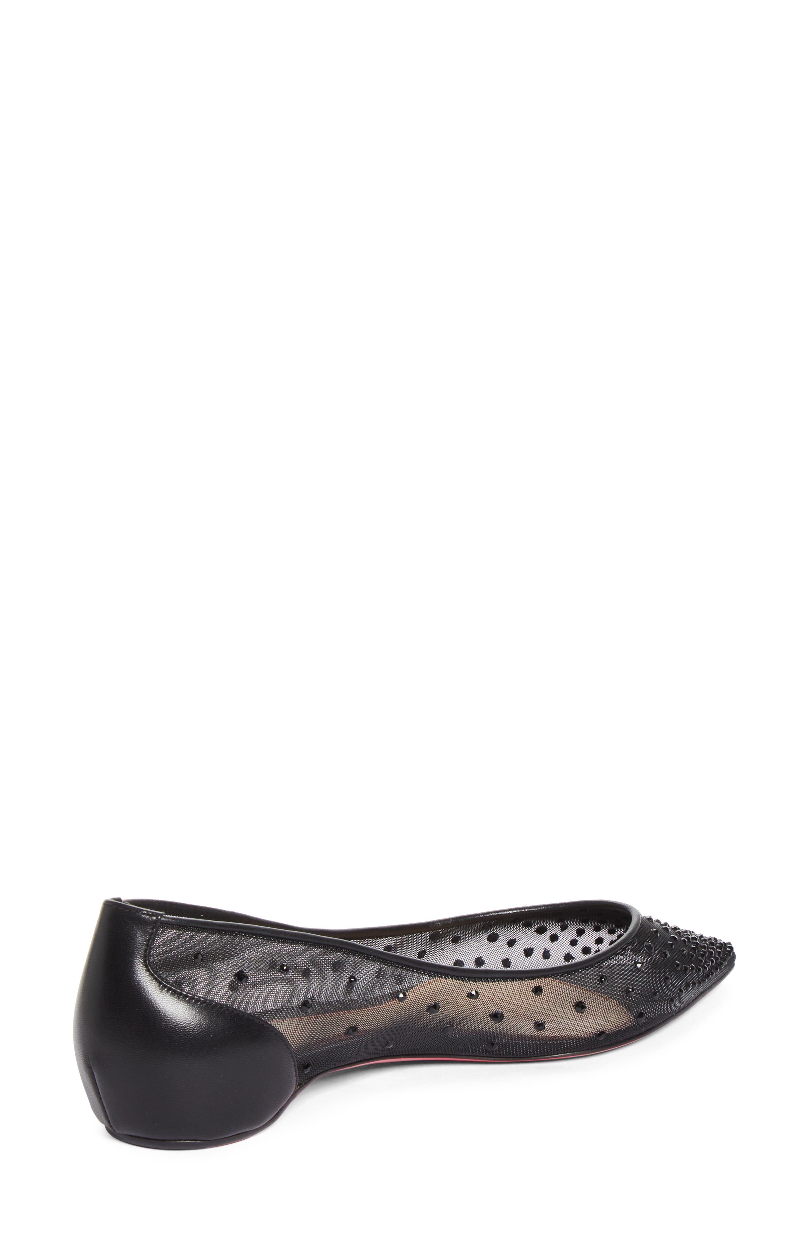 La Pigaletta Follies Strass Pointed Toe Flat, Alternate, color, CM47 VERSION BLACK