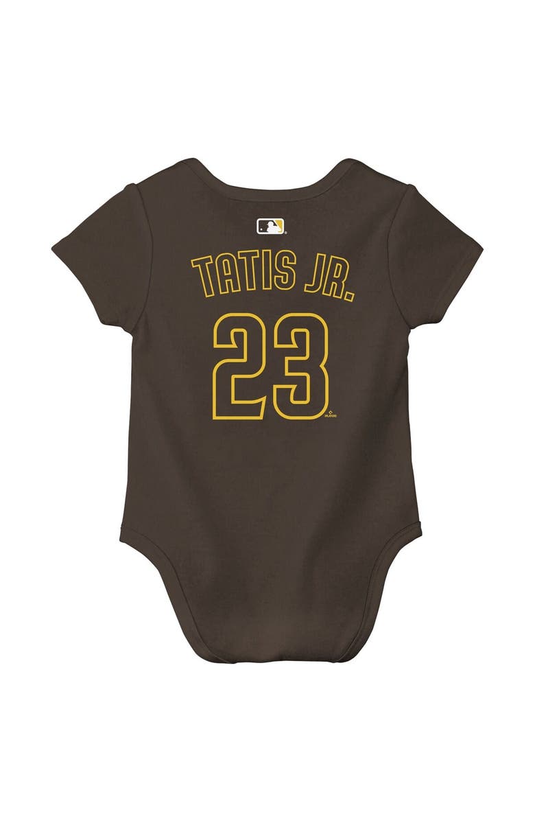 Nike Newborn & Infant Nike Fernando Tatis Jr. Brown San Diego Padres Name & Number Bodysuit, Alternate, color, Brown