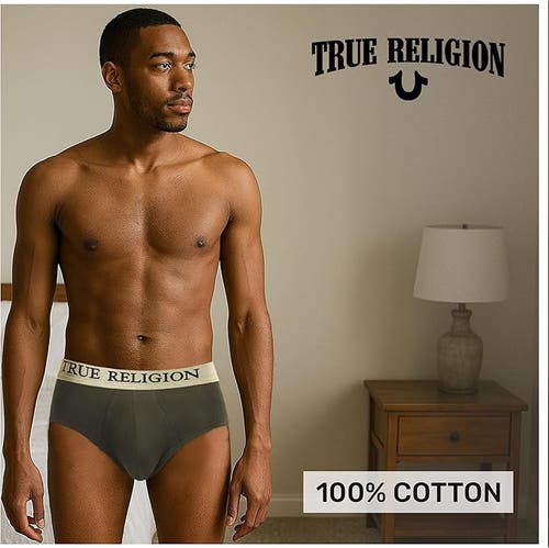 True Religion Briefs Soft Cotton Underwear Pack Of 5 In Green