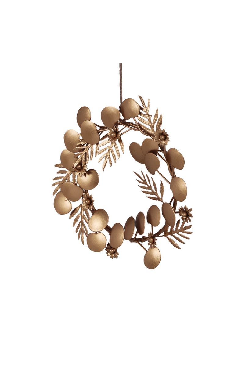 CG Hunter 7.5" Iron Wreath Ornament, Brass, Alternate, color, Brass