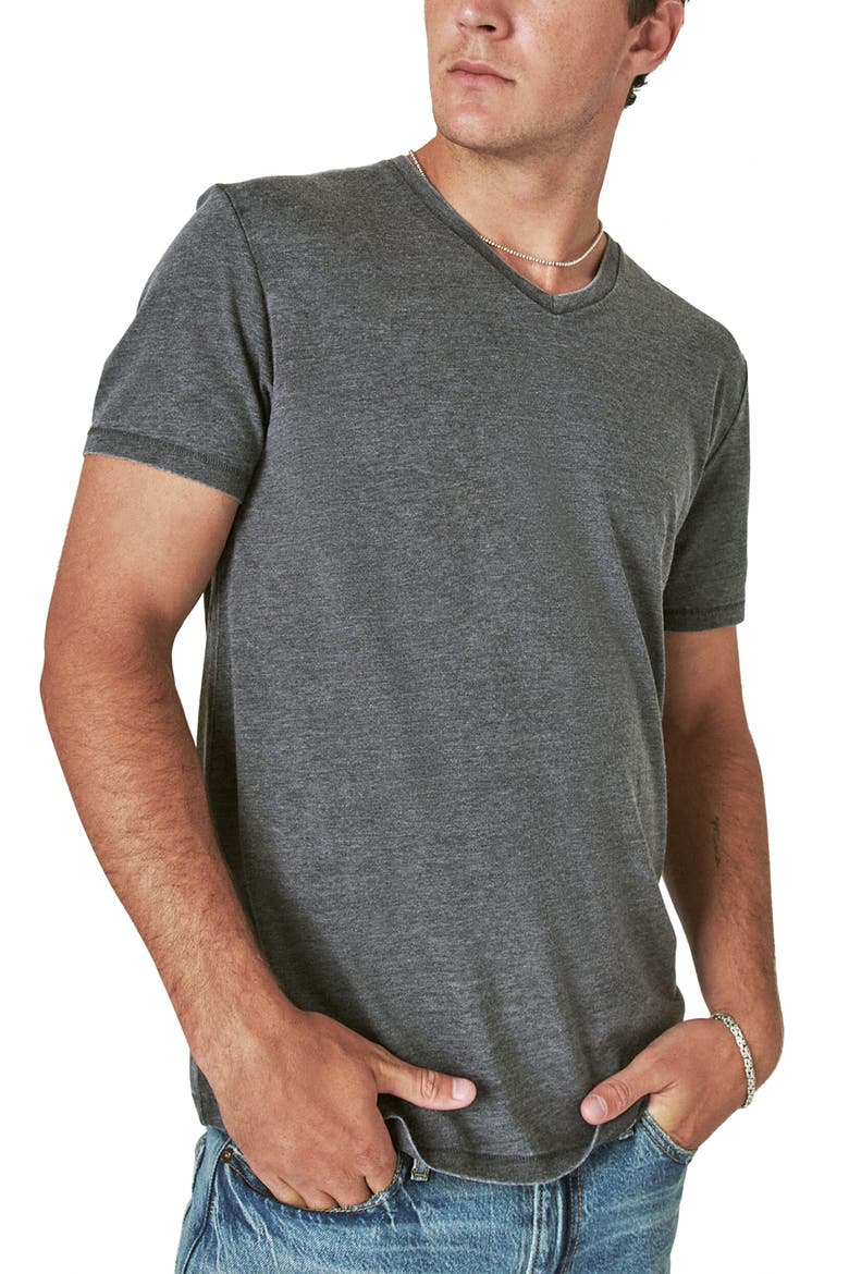 Relaxed Fit V-Neck T-Shirt, Main, color, JET BLACK