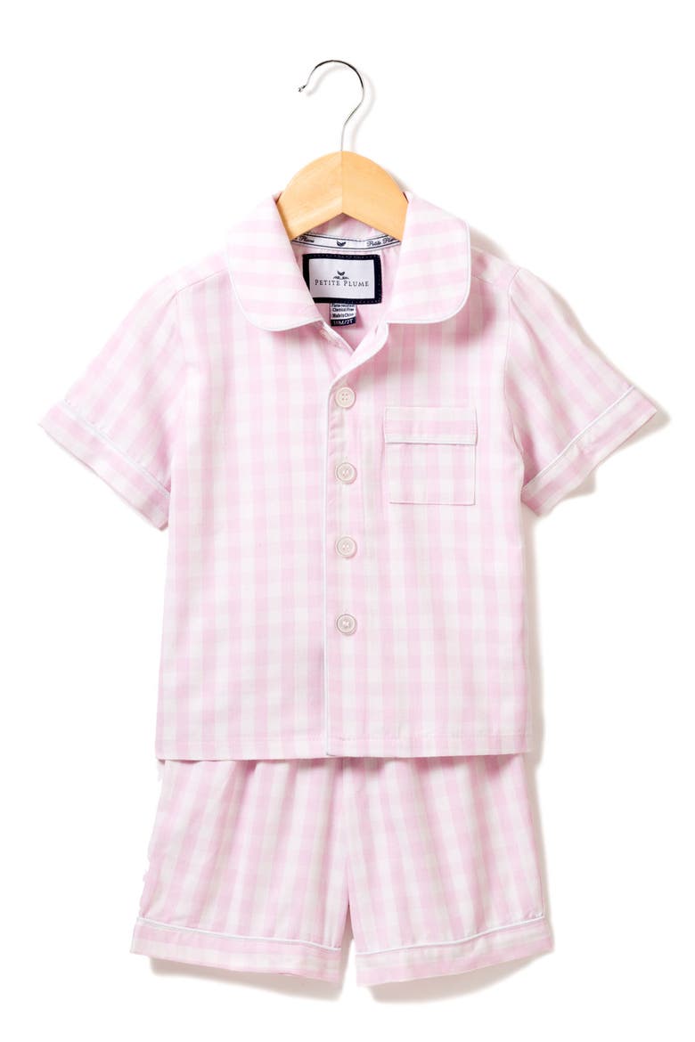 Gingham Short Set, Alternate, color, PINK MULTI