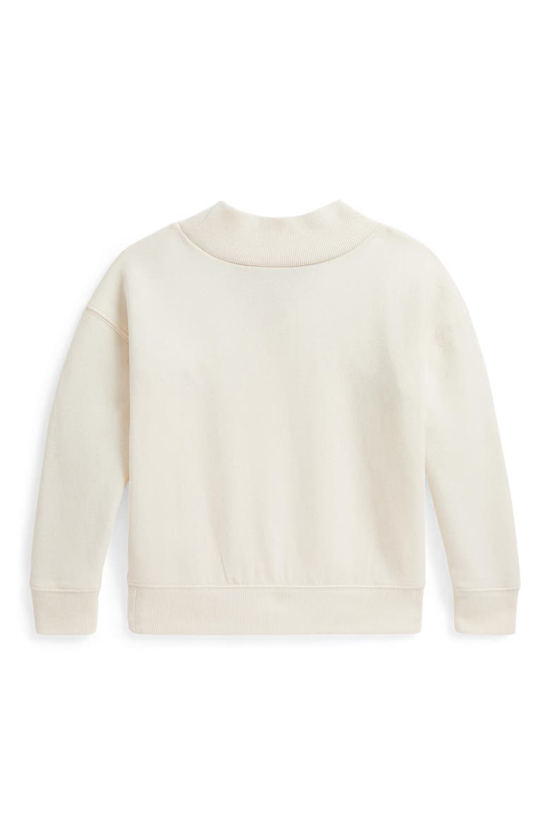 Kids' Polo Bear Graphic Print Fleece Sweatshirt, Alternate, color, CREAM