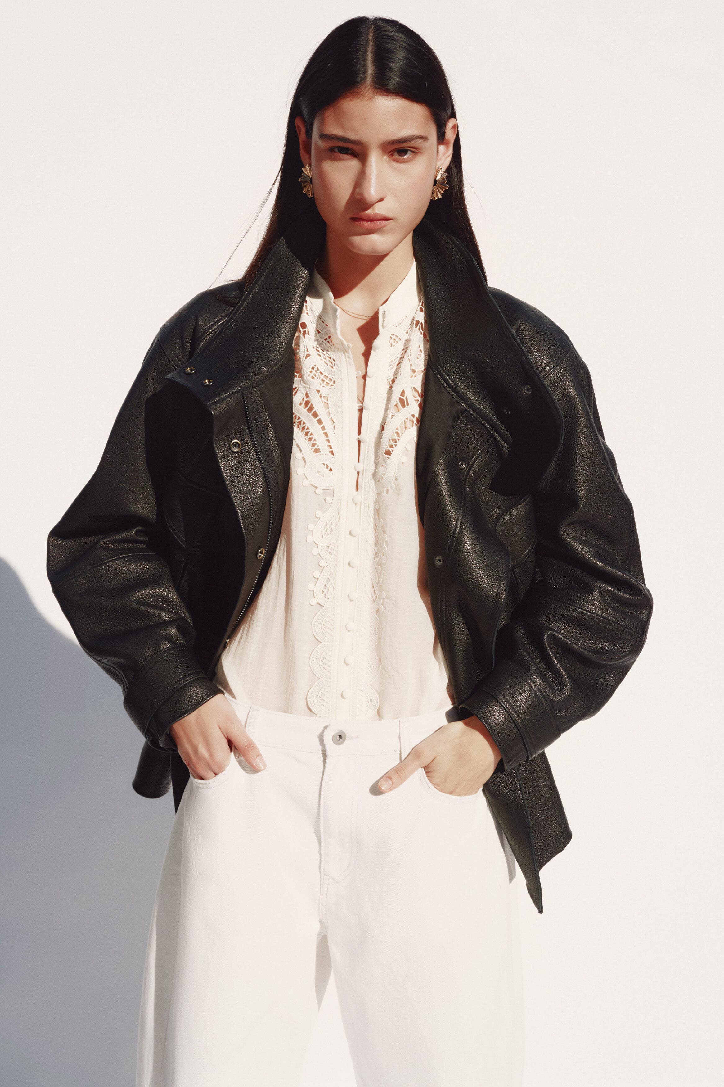 Lace-yoke blouse - image 4