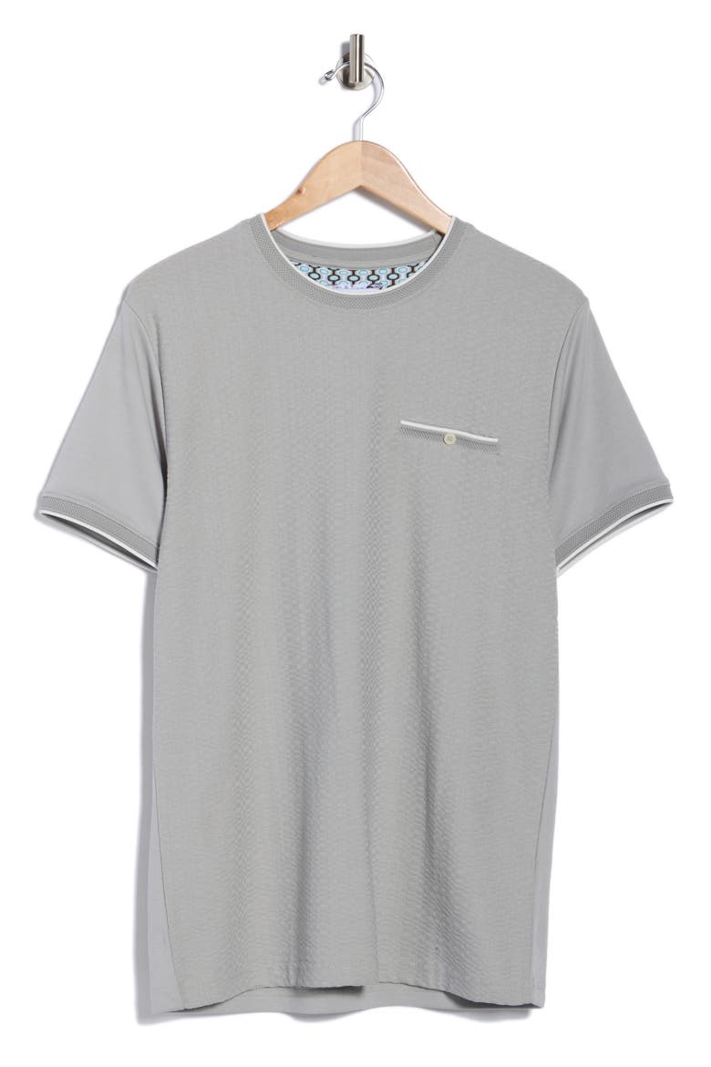 Textured Knit T-Shirt, Alternate, color, GREY