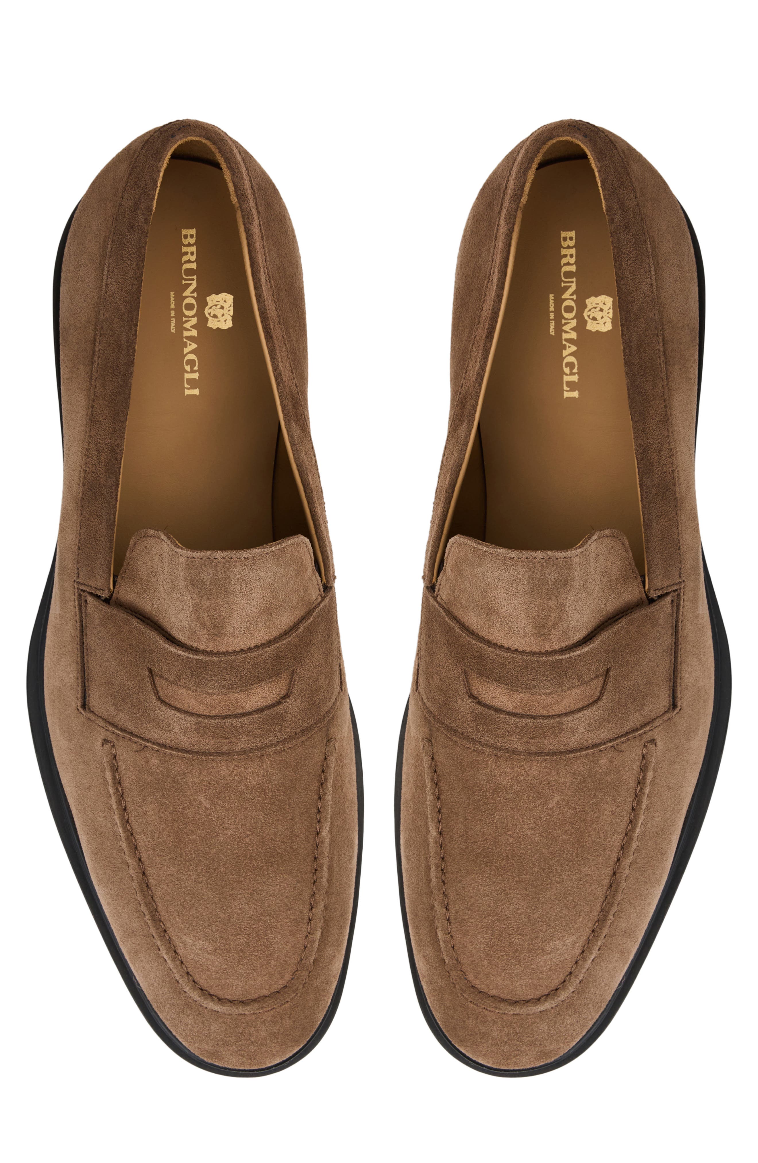 Quarrata Apron Toe Penny Loafer, Alternate, color, TOBACCO SUEDE