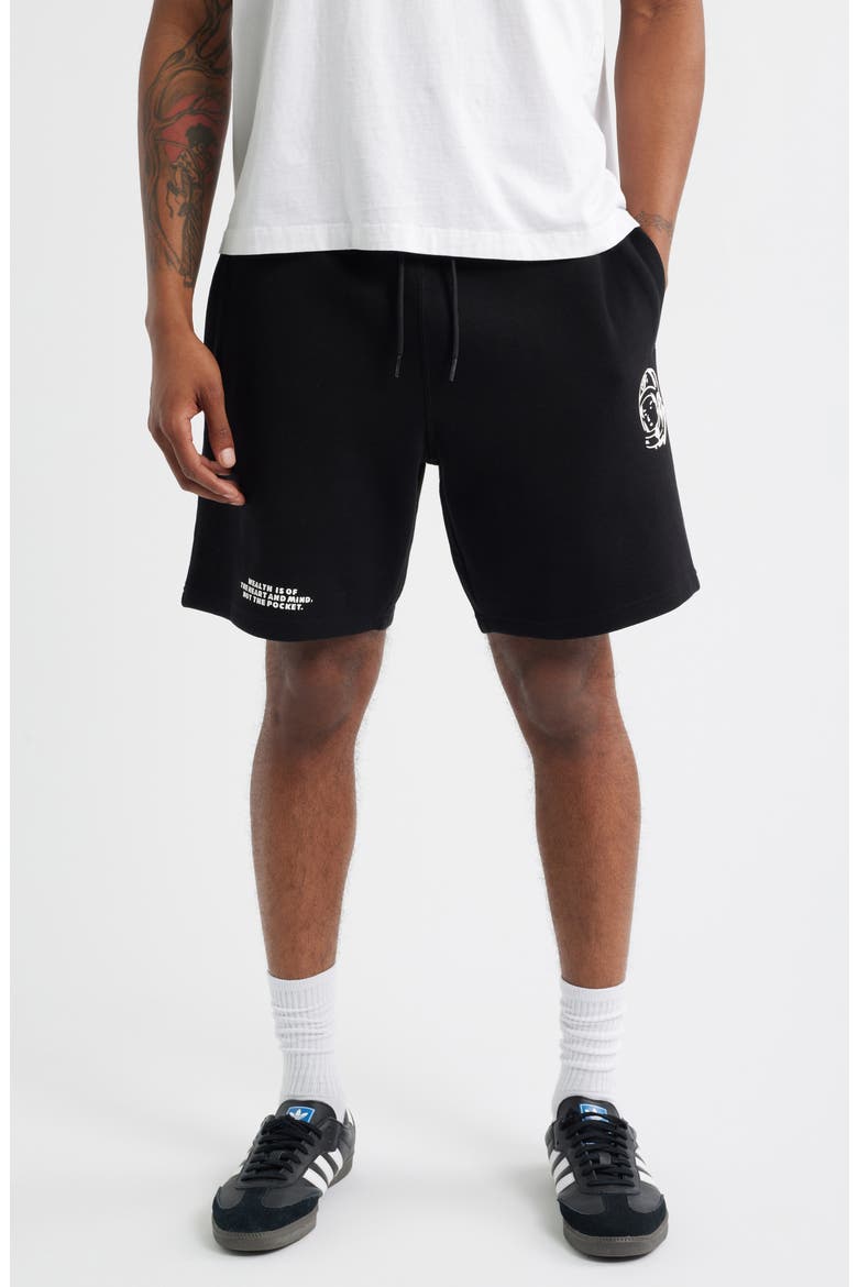 BB Helmet Cotton Drawstring Shorts, Main, color, BLACK
