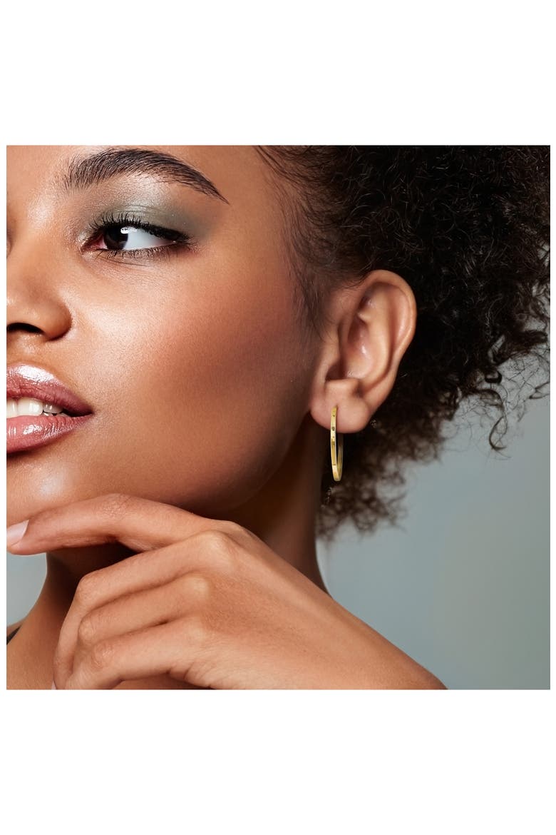 Square Tube Hoop Earrings, Alternate, color, GOLD