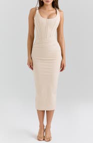 HOUSE OF CB Samya Corset Midi Dress