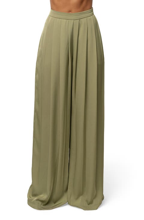 Clara Pleated Wide Leg Trousers