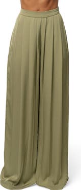 JLUXLABEL Clara Pleated Wide Leg Trousers