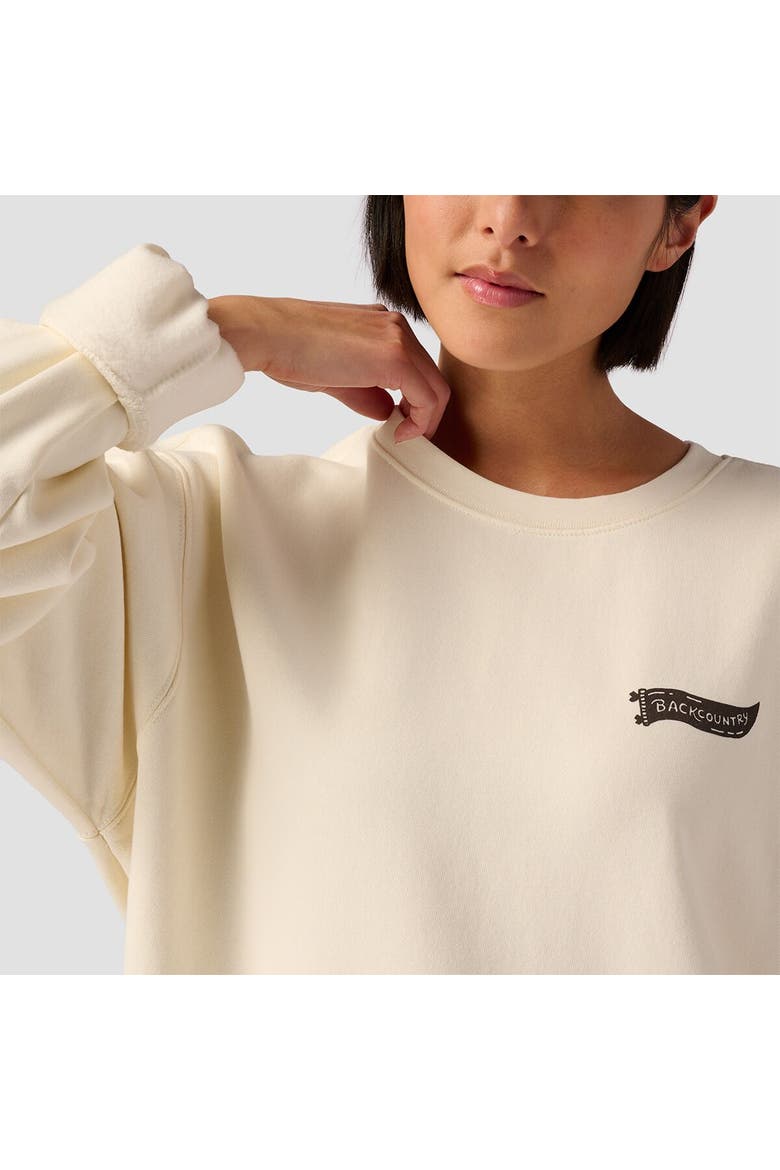 Palo Alto Poster Crew Sweatshirt, Alternate, color, Vintage White