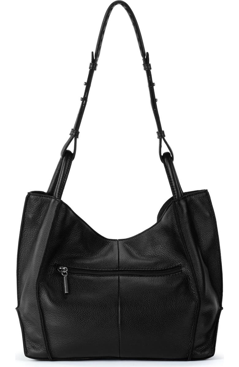 The Sak Los Feliz Medium Tote Leather Bag, Alternate, color, Black