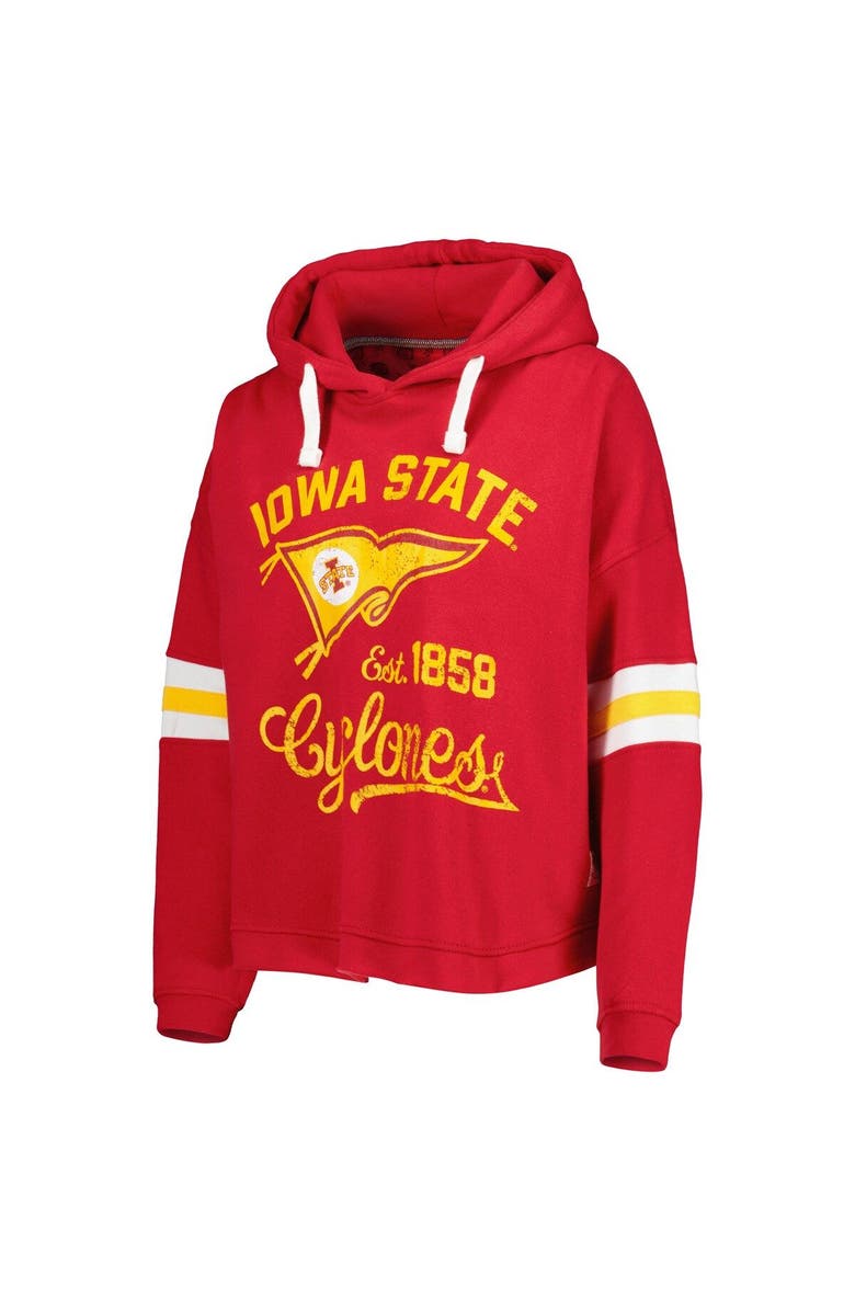PRESSBOX Women's Pressbox Cardinal Iowa State Cyclones Super Pennant Pullover Hoodie, Alternate, color, Cardinal