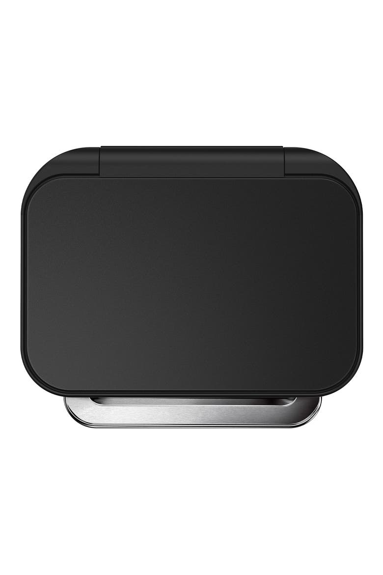 45L rectangular step can with liner pocket, Alternate, color, MATTE BLACK