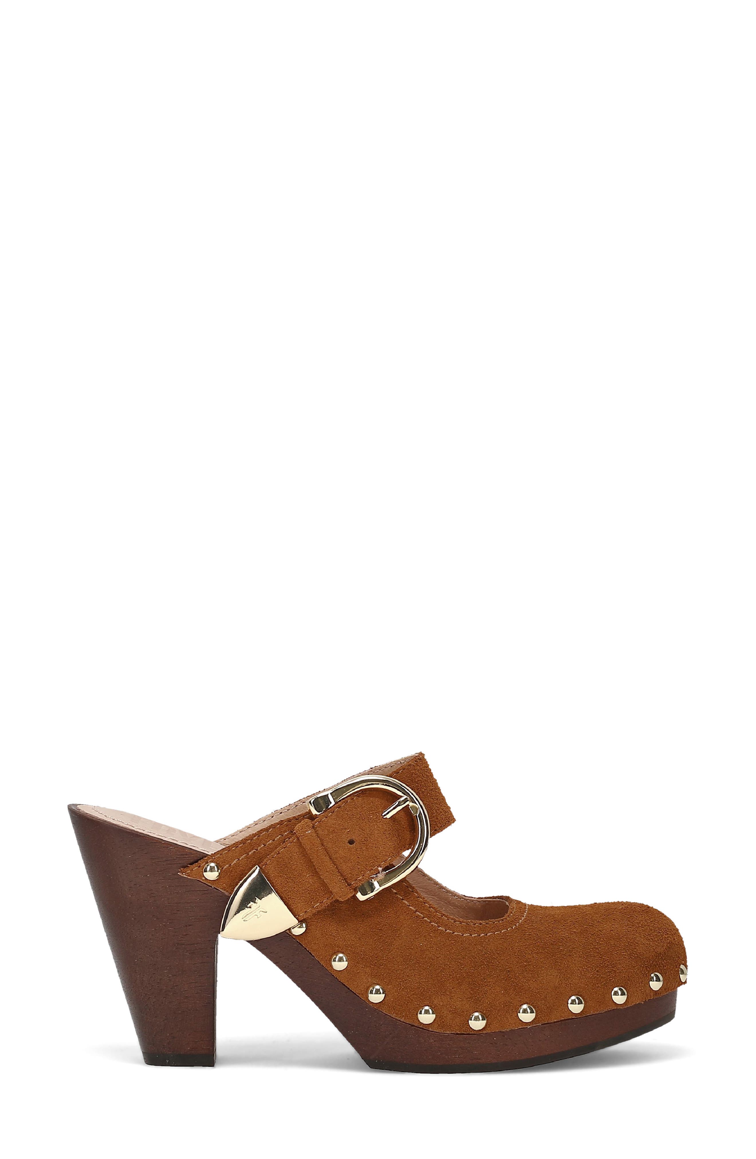 Cindy Buckle Clog, Alternate, color, CARAMEL