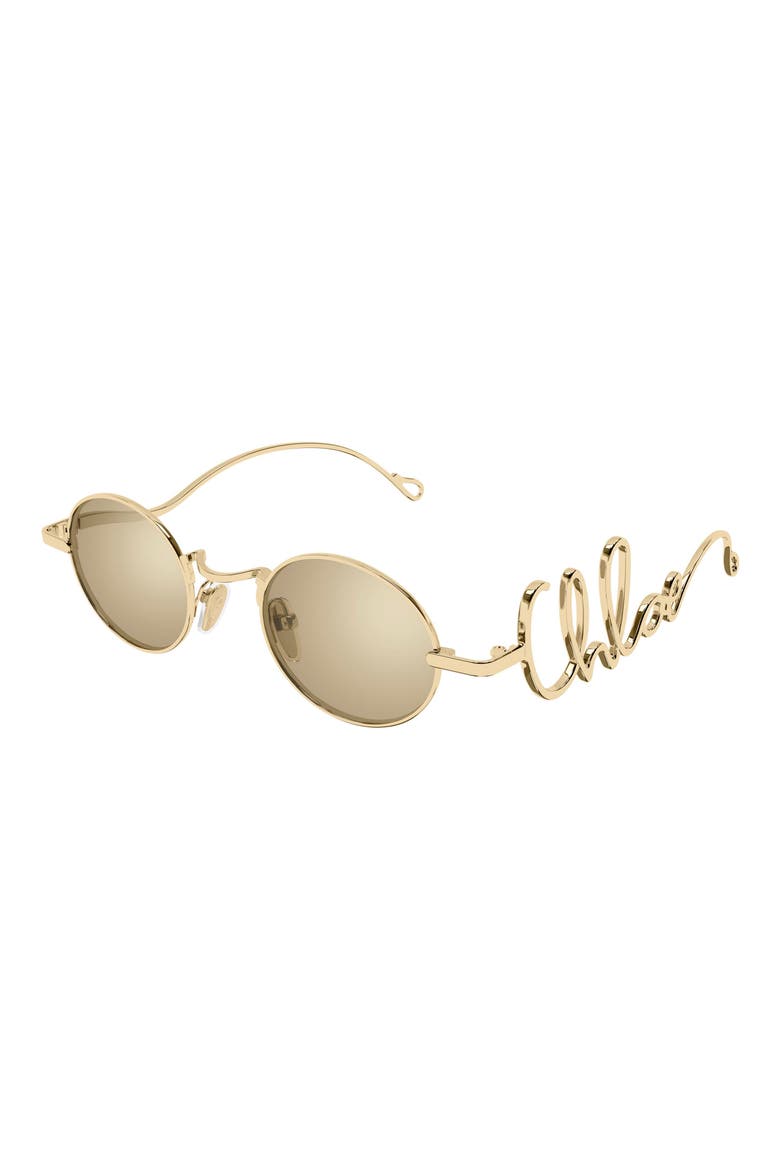 CH0413S Small 44mm Round Sunglasses, Alternate, color, GOLD