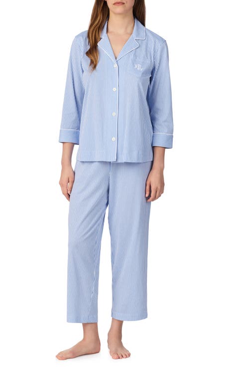 Knit Crop Cotton Pajamas