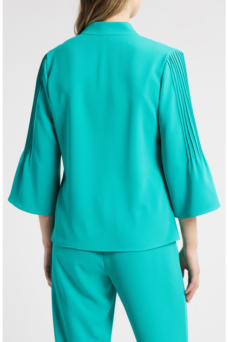 Raised Seam Bell Sleeve Top, Alternate, color, EMERALD AWE