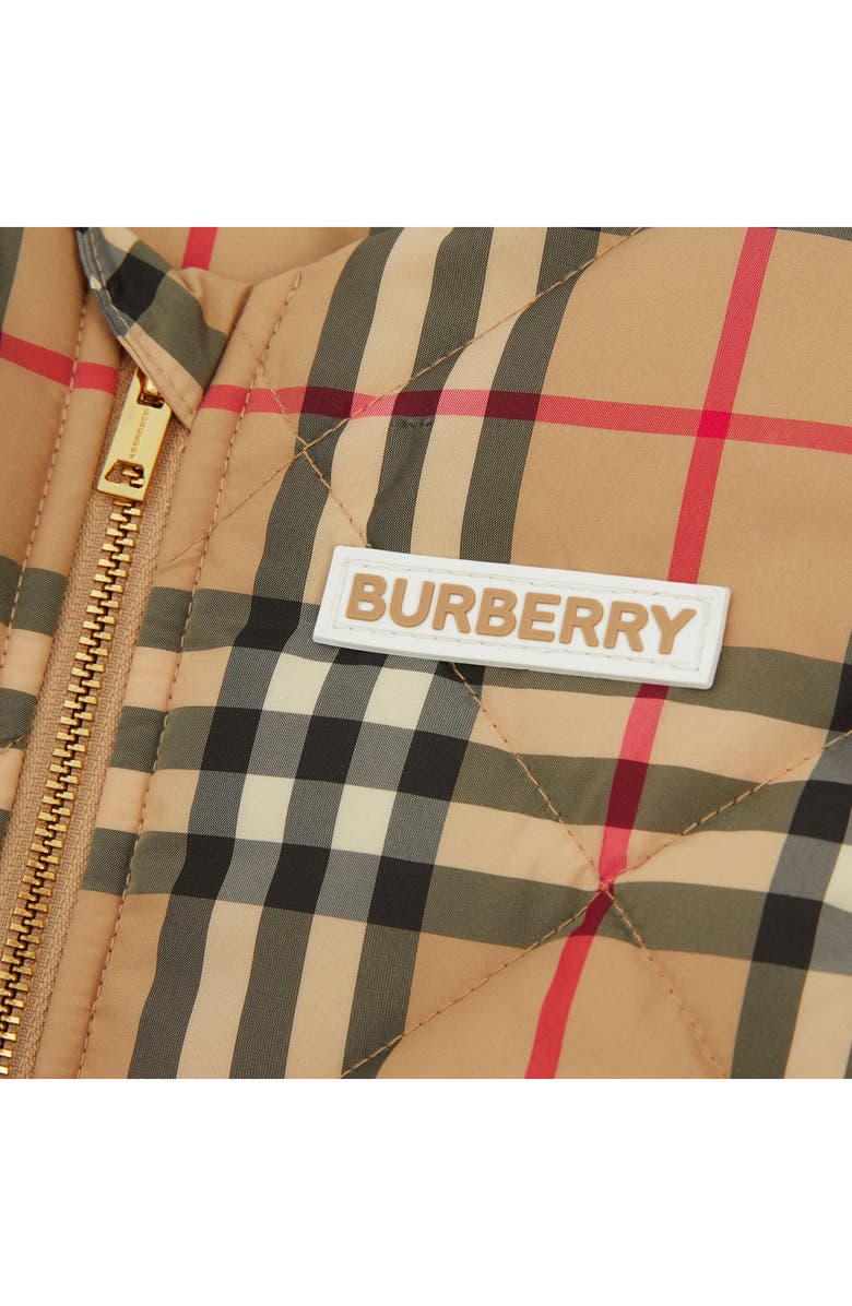 Burberry Kids' Abigail Archive Check Quilted Puffer Jacket, Alternate, color,