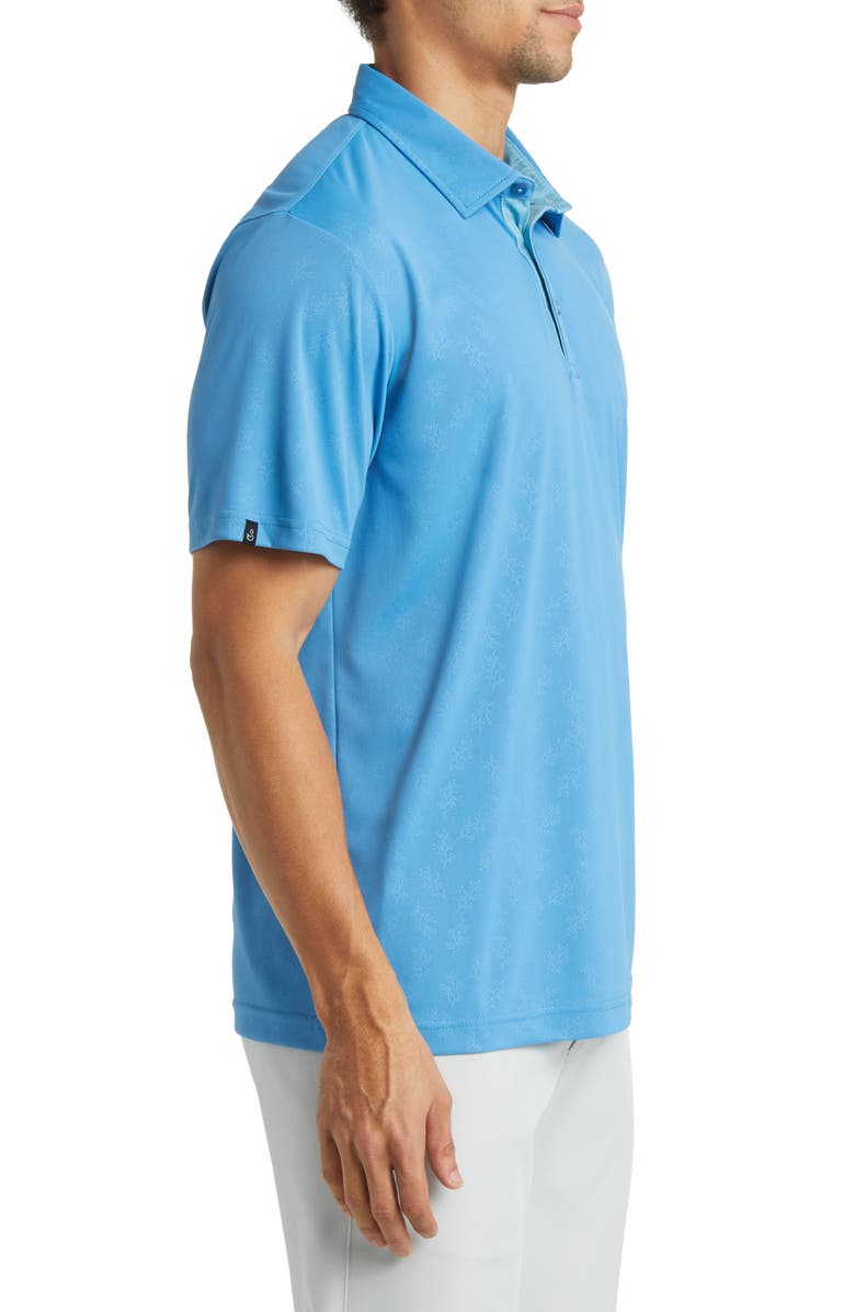 Swannies Barrett Botanical Print Golf Polo, Alternate, color, Blue