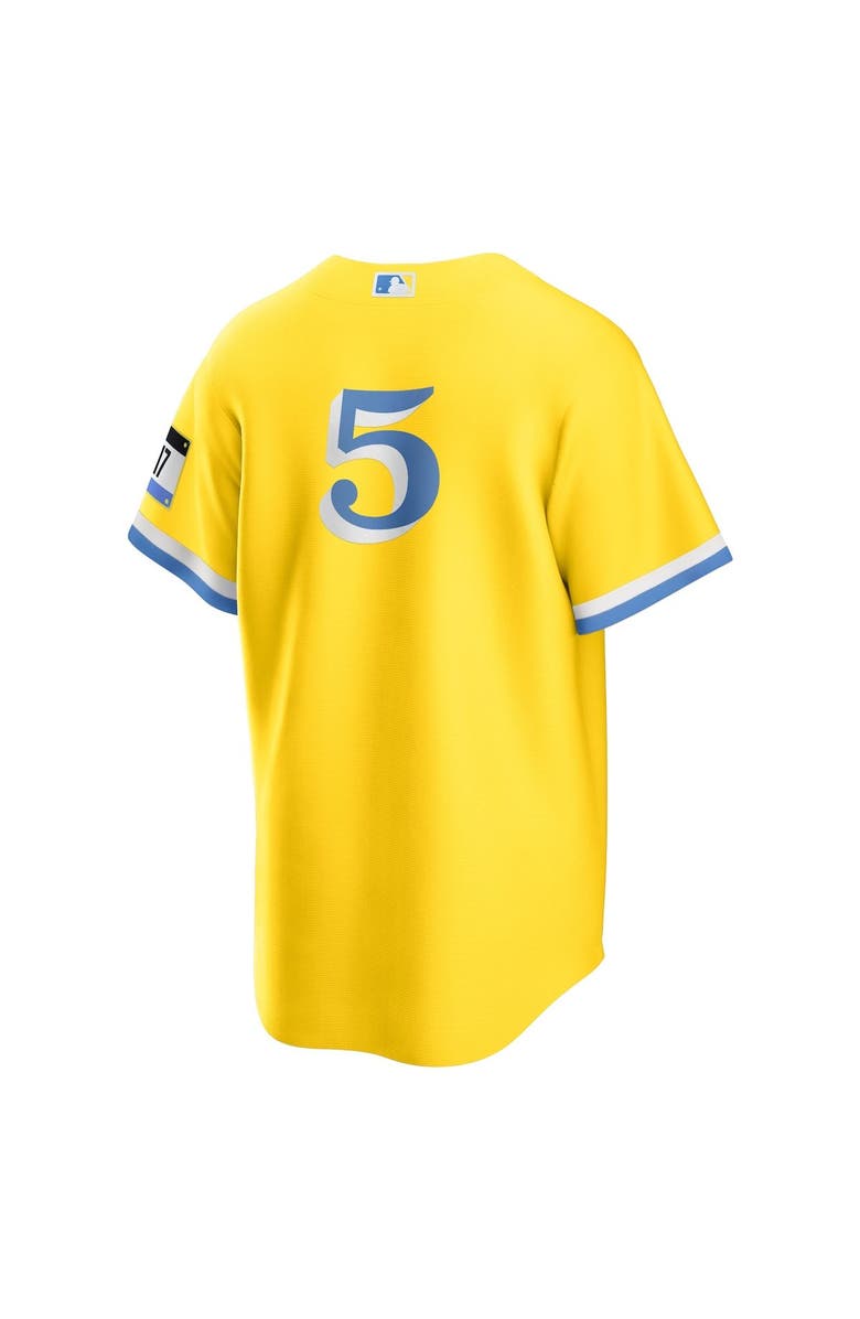 Nike Men's Nike Enrique Hernandez Gold/Light Blue Boston Red Sox City Connect Replica Player Jersey, Alternate, color, 