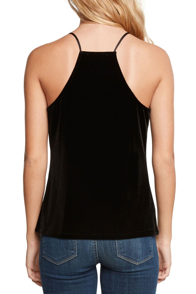 Velvet Camisole, Alternate, color, BLACK