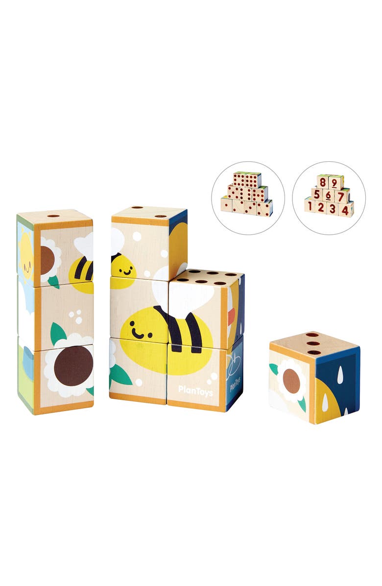 PlanToys<sup>®</sup> Animal Puzzle Cubes, Alternate, color, Assorted